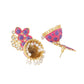 NVR Women Pink Dome Shaped Jhumka Earrings | Swadesiicart