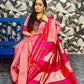 Very Much Indian Handloom Cotton Viscose Ilkal Saree Pink | Swadesiicart