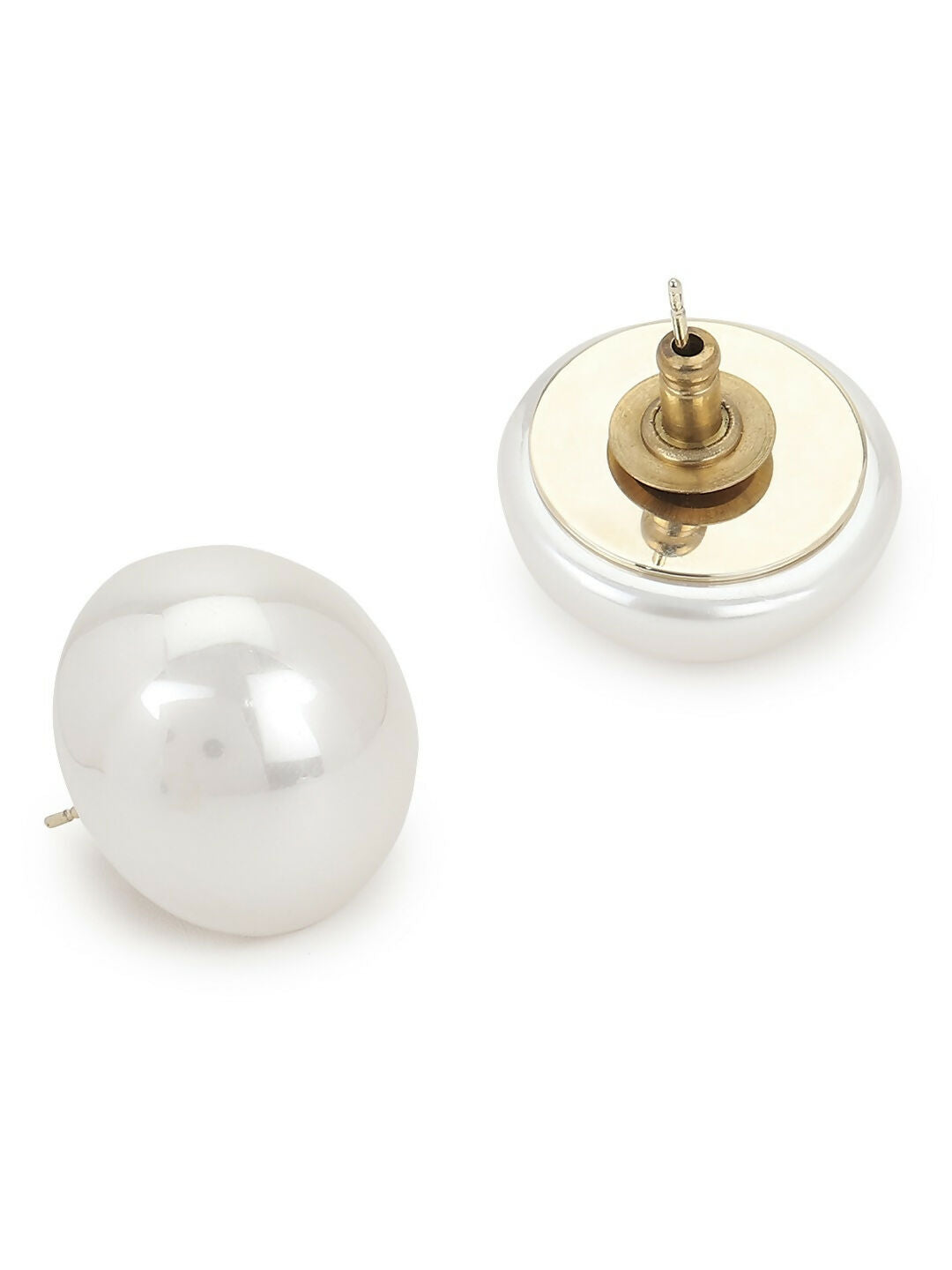 Pearl Studs (20 MM)- Ruby Raang | Swadesiicart