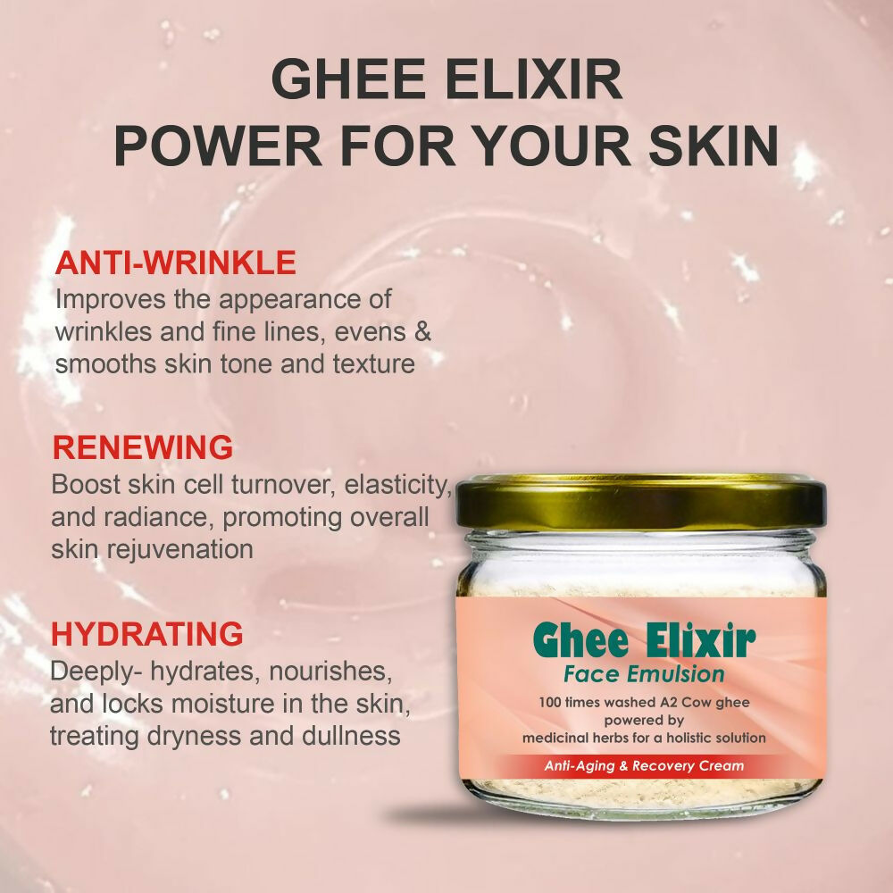Beauty Secrets Ghee Elixir Ayurvedic Night Cream for Face infused with Collagen | Repair, Restore and Revive Naturally | Anti Aging Moisturizer | Swadesiicart