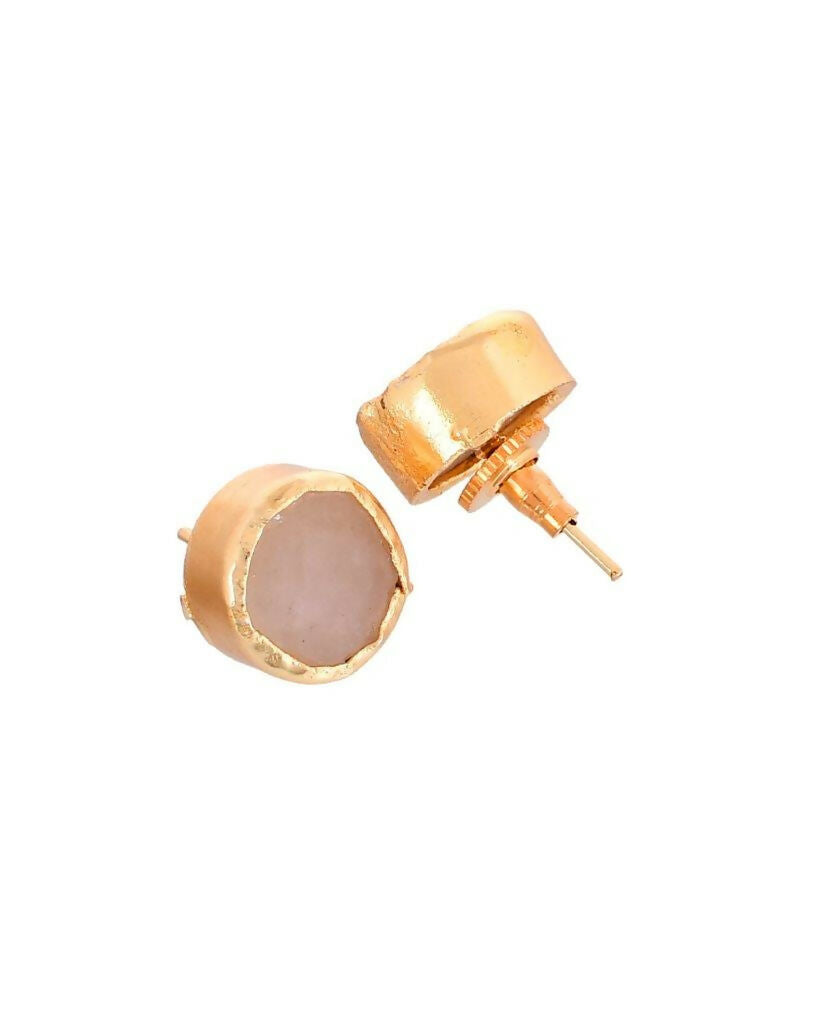 VOJ One Gram Gold-Polished Stone Studded Necklace and Earrings Set - Swadesiicart