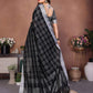 Aastha Fashion Black Linen Weaving Saree