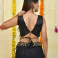 Amodini Designer Studio Black Sequined Sleeveless Blouse
