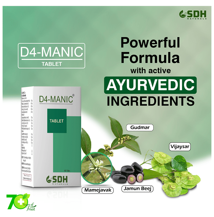SDH Naturals D4-Manic Tablet | Swadesiicart