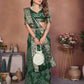 Aastha Fashion Green Pure Dola Silk Handmade Original Bandhej Saree
