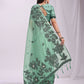 Shree Shyam Fashion Kashira Rama Green Linen Cotton Saree