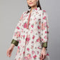 Ahalyaa Women Beige Crepe Digital Floral Print Tunic | Swadesiicart