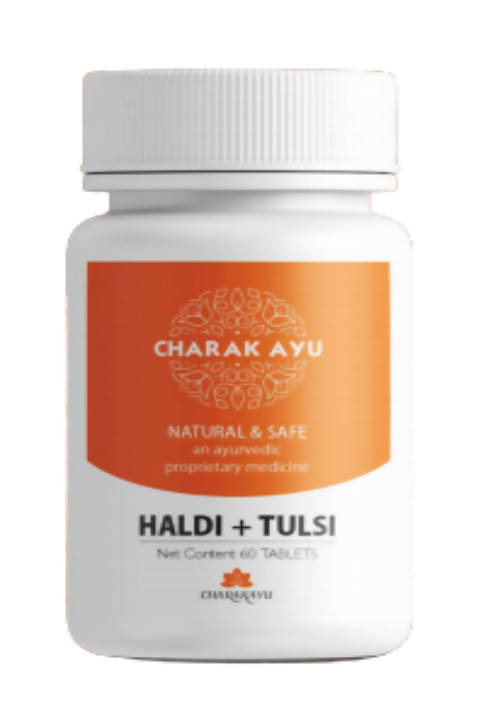 Charakayu Haldi + Tulsi Tablets | Swadesiicart