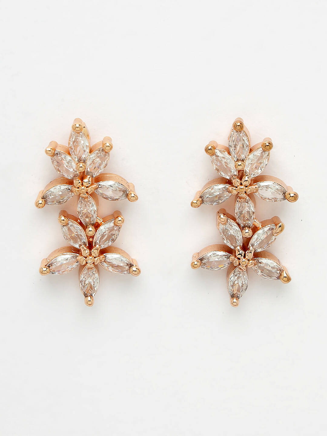 NVR Women Gold-Polished Cz Stone Handcrafted Jewellery Set - Swadesiicart