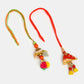 NVR Women Set of 2 Red Beaded Lumba Rakhi With Roli Chawal | Swadesiicart