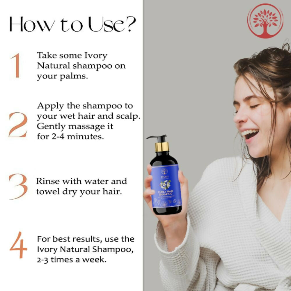 Ivory Natural Curly Hair Shampoo For Smooth, Well-Defined Curls | Swadesiicart