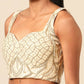 House of Panchhi Cream Net Sequins and Zarkan embroidery Lehenga choli & Dupatta | Swadesiicart