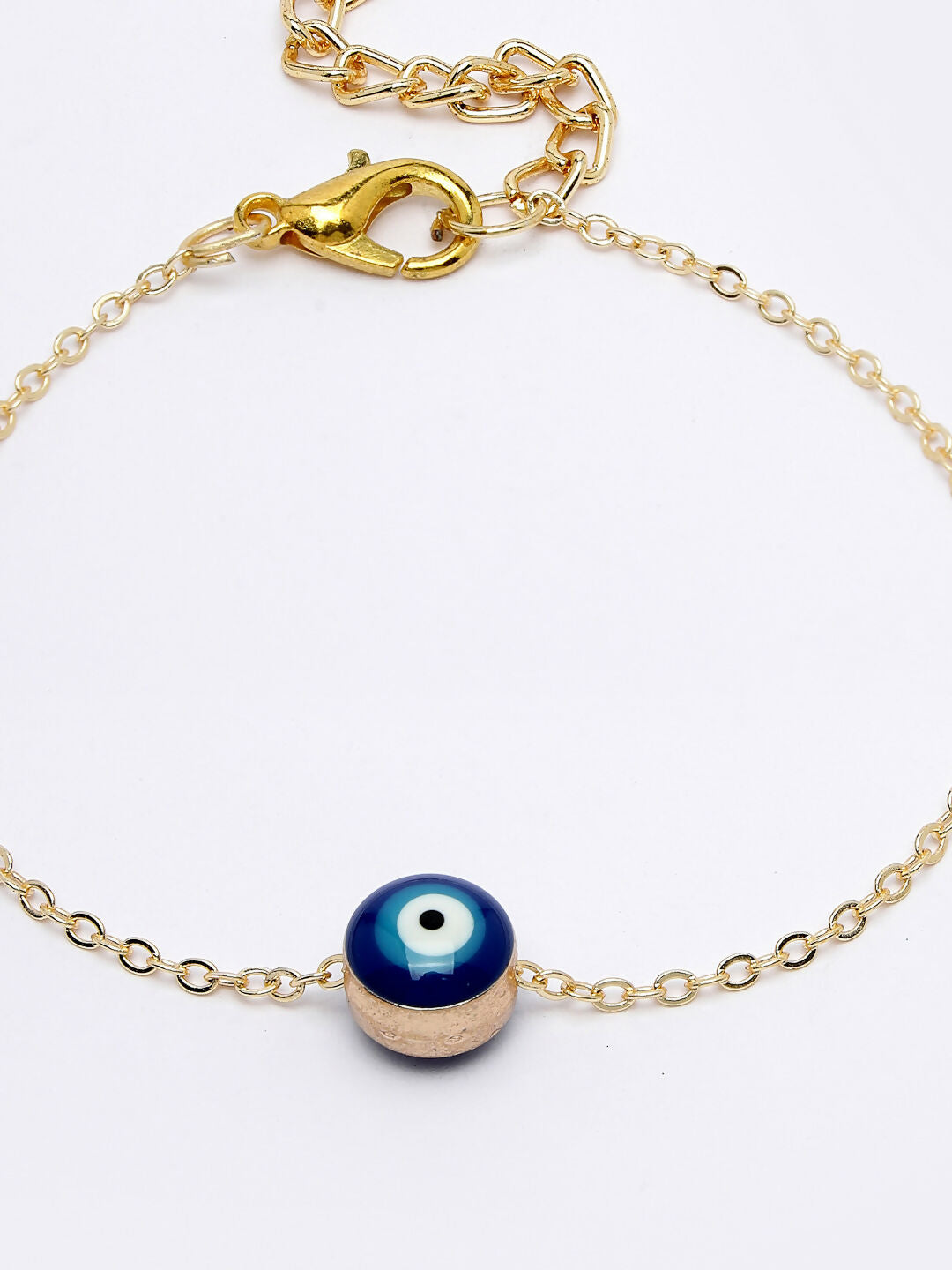 NVR Women Gold-Toned Evil Eye Rakhi With Roli Chawal - Swadesiicart