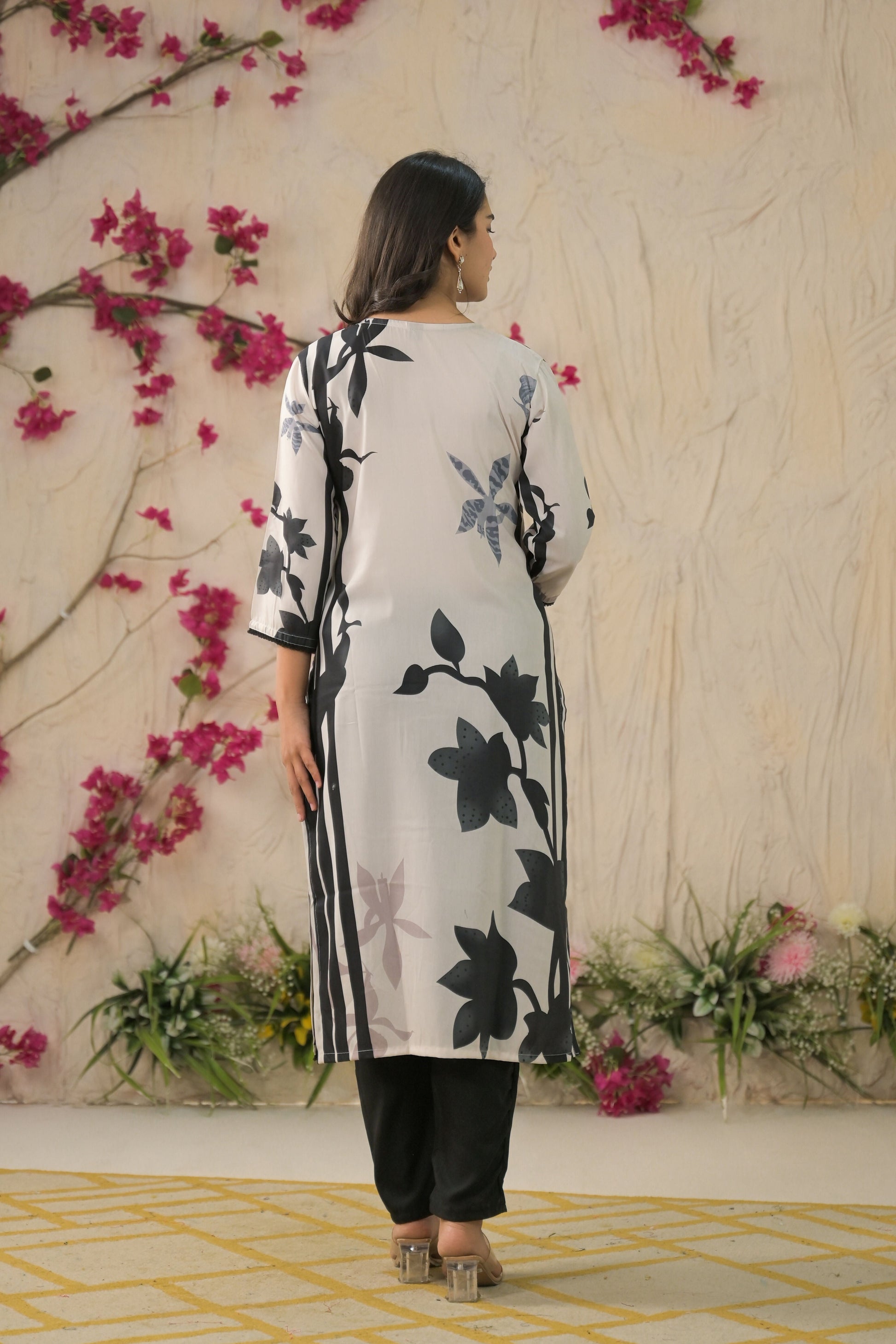 Ethnic Festive Wear Muslin Off White Stitched Suit With Dupatta - Tanisha | Swadesiicart