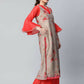 Ahalyaa Womens Chiku Chanderi Printed Kurta Palazzo Set | Swadesiicart