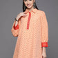 Ahalyaa Women Peach Crepe Printed Tunic | Swadesiicart