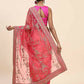 Vamsee Pink Organza Saree - Swadesiicart