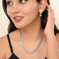 VOJ Silver Plated AD Studded Choker Jewellery Set | Swadesiicart