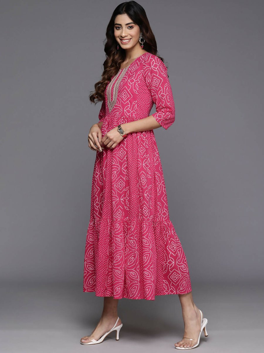 Ahalyaa Women's Traditional wear Dress - Pink | Swadesiicart