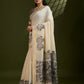 Vishnu Weaves Women's Black Muga Cotton Thread Woven Saree with Blouse - Swadesiicart