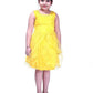 Asmaani Baby Girl's Yellow Color Satin Knee Length Frock (AS-DRESS-22141)