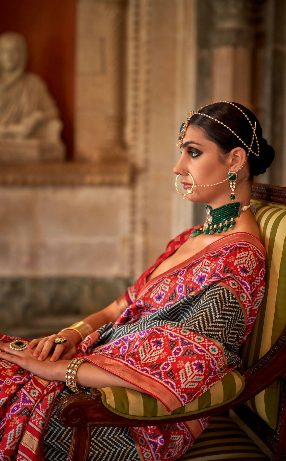 Kabul Grey Banarasi Weaving, Ultra Aqua Finish, Zari Work Banarasi Silk Saree - Rath Kunti - Swadesiicart