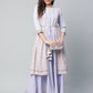Ahalyaa Womens Powder Blue Crepe Floral Dress | Swadesiicart