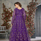 Anaita Purple Embroidered Net Stitched Anarkali suit