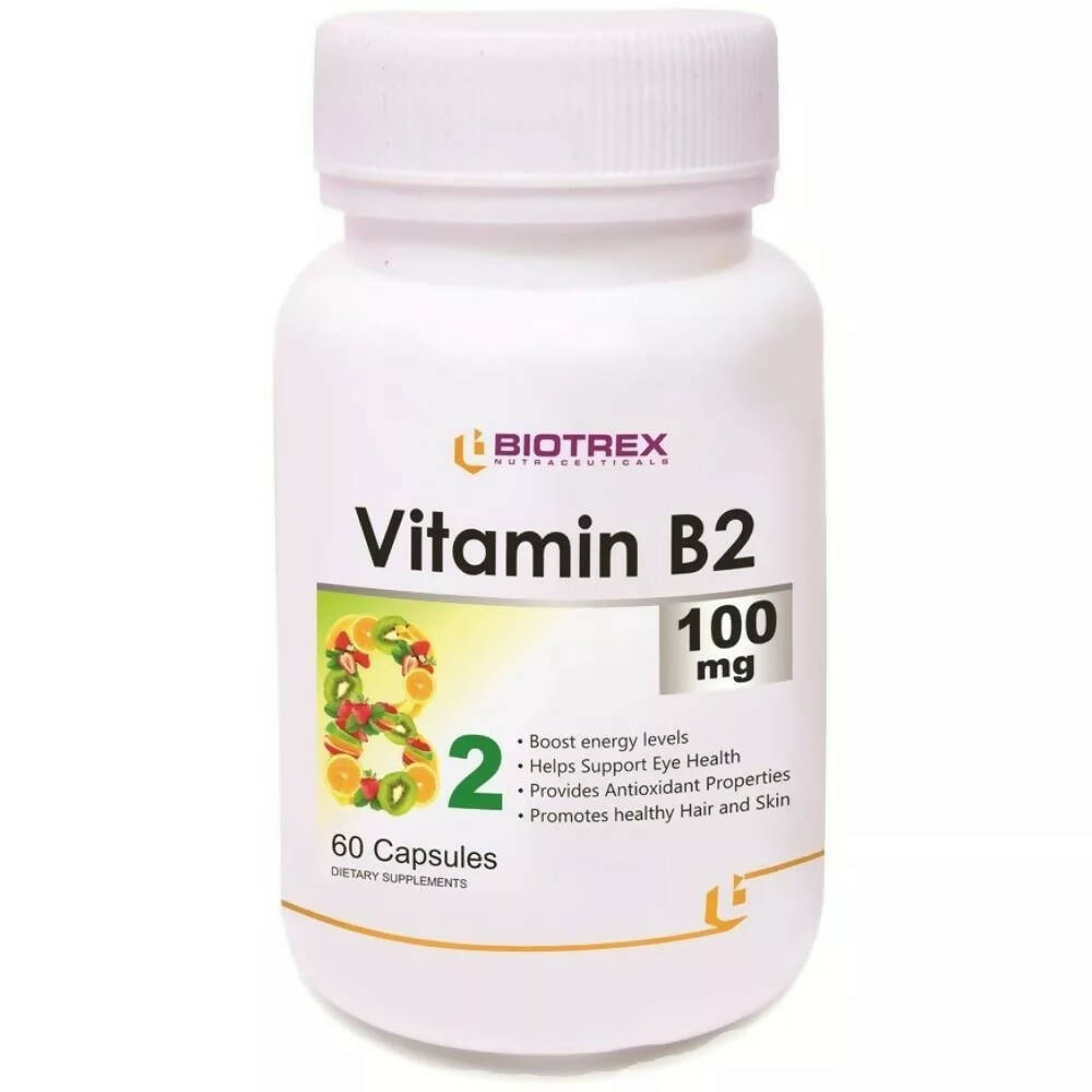 Biotrex Vitamin B2 100Mg Capsules | Swadesiicart