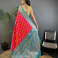 Joban Fashion Banarasi Pink Woven Butti Soft Silk Saree | Swadesiicart