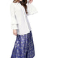 Ahalyaa Women's Traditional Wea Co-ods - White - Swadesiicart