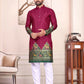 Anaita Purple Dola Silk Straight Kurta With Foil Work