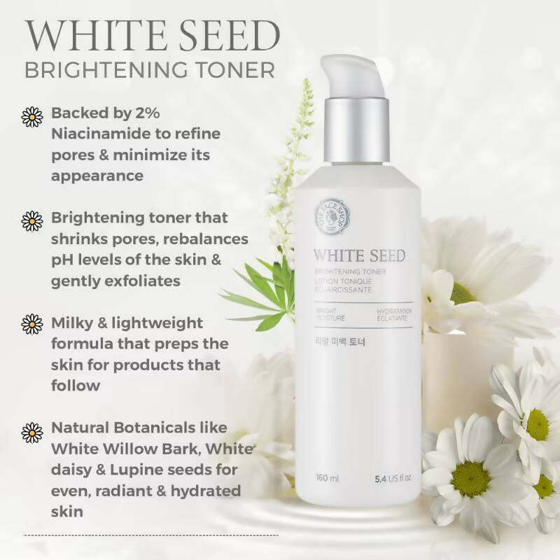 The Face Shop White Seed Brightening Toner - Korean Skincare | Swadesiicart