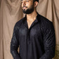 Black Rayon Thread Embroidery Work Kurta Set - Mahotsav