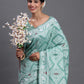 Shree Shyam Fashion Linen Cotton Sea Green Saree