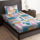 Story@home Arena Grey & White Printed 180 TC Bedsheet & Pillow Covers - Swadesiicart