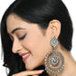 Mominos Fashion Johar Kamal Women's White Kundan Circles Earrings - Swadesiicart