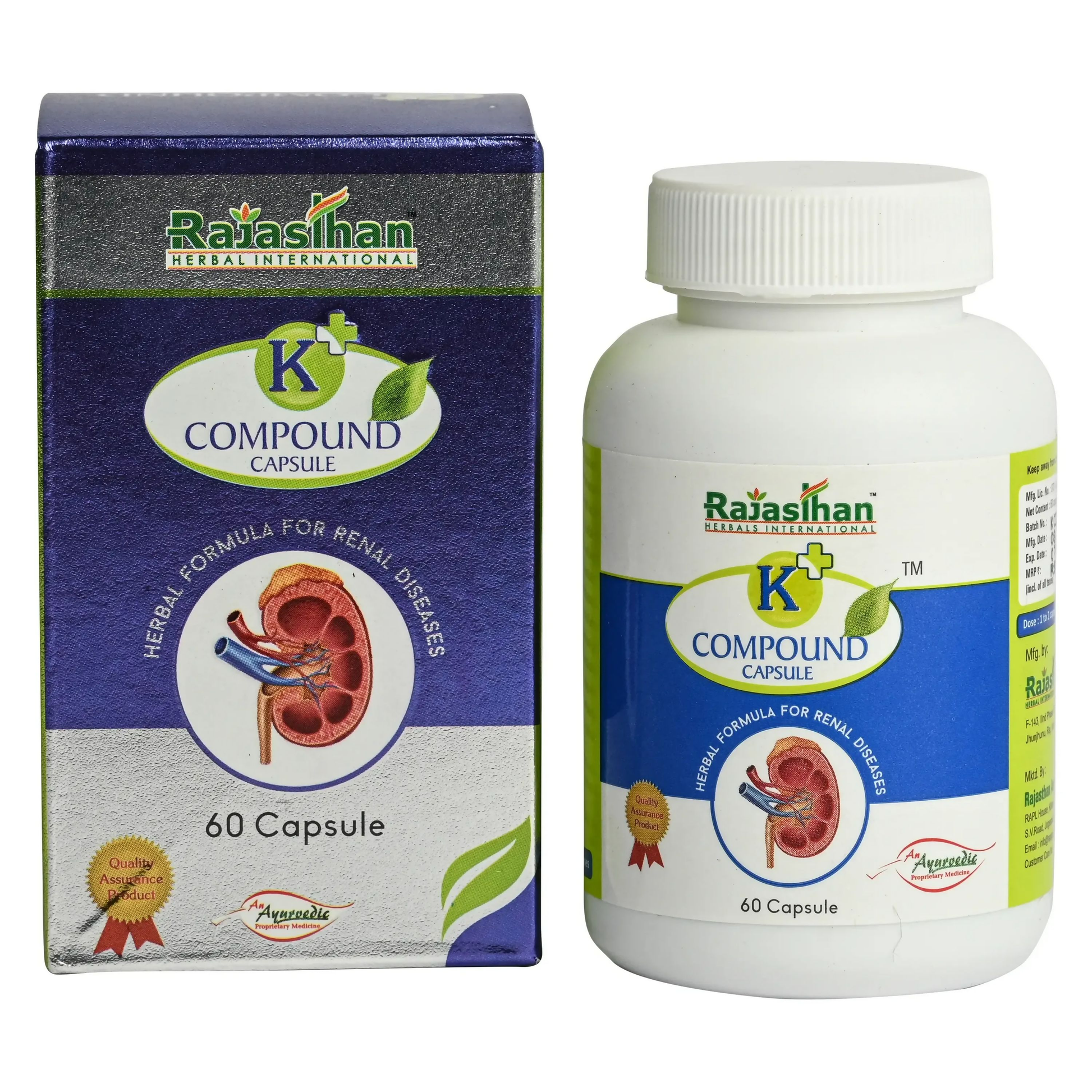 Rajasthan Herbals K+ Compound Capsules | Swadesiicart