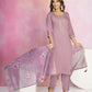 Ethnic Festive Wear Viscose Chanderi Purple Stitched Suit With Dupatta - Tanisha | Swadesiicart
