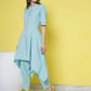 Women Republic Light Blue Cotton Kurta Set | Swadesiicart