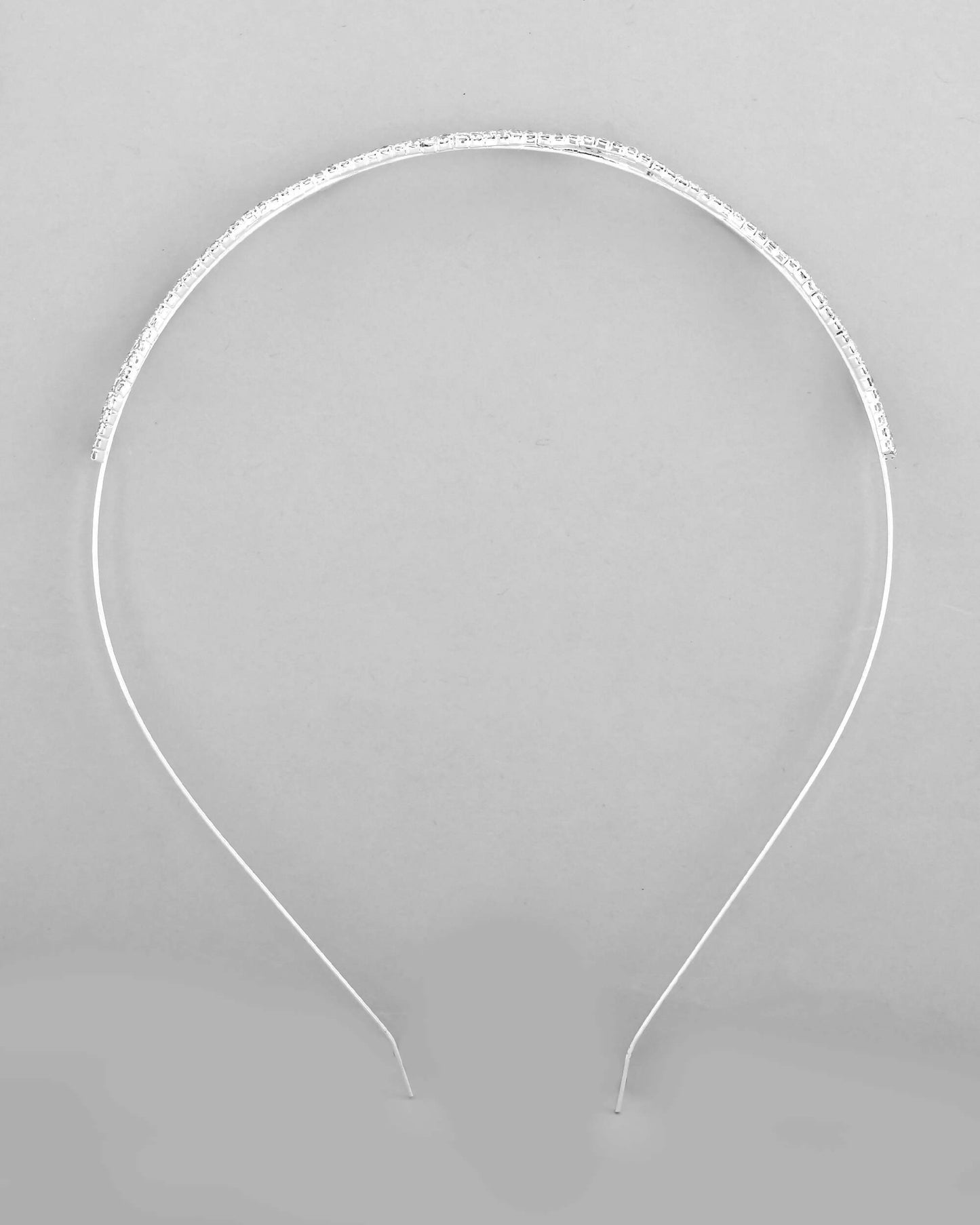 VOJ Silver Plated AD Studded Wave Shaped Hairband | Swadesiicart