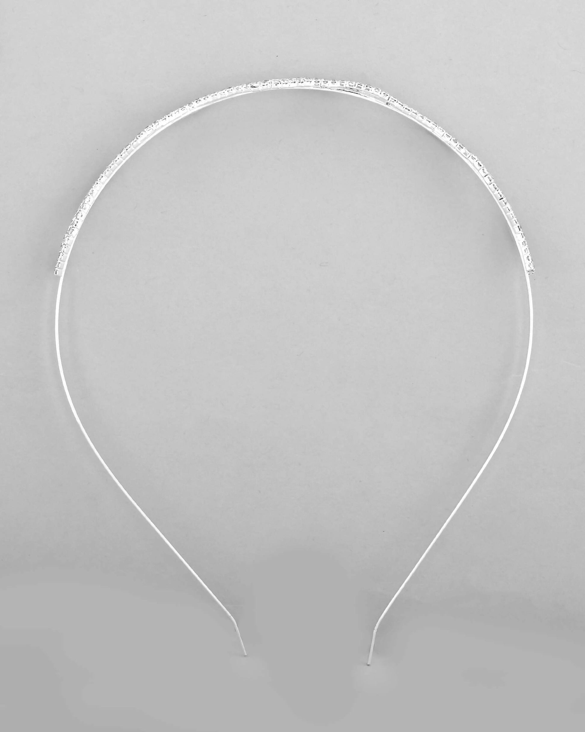 VOJ Silver Plated AD Studded Wave Shaped Hairband | Swadesiicart