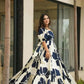 Aayaa Designer Cambric Cotton Printed Full Flaired Gown - Multi Color