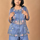 Morchari Women And Hand Embroidery Palazzo Set-Grey - Swadesiicart