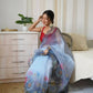 Vamsee Grey Organza Saree - Swadesiicart