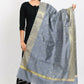 Mominos Fashion Moeza Women's Banarsi Silk Woven Design Grey Dupatta - Mominos Fashion