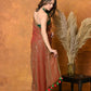 Very Much Indian Designer Mul Cotton Handloom Saree with Sequins - Dual Tone Red Green | Swadesiicart