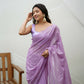 Vamsee Trending Sequins 1 Lavender Georgette Saree - Swadesiicart