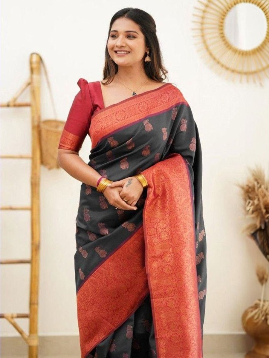 Anouk Woven Design Zari Banarasi Saree | Swadesiicart