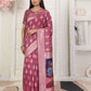 Shree Shyam Fashion Linen Cotton Pink Saree